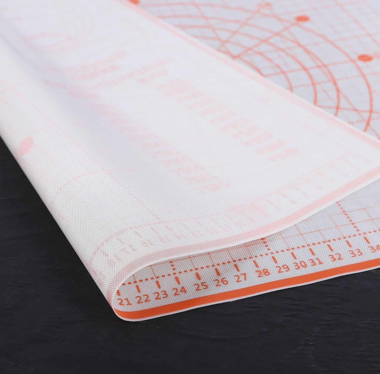 Силиконовый коврик с разлиновкой армированный, 50×40 см