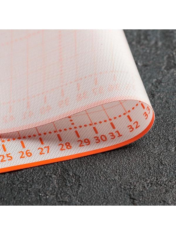 Силиконовый коврик с разлиновкой армированный, 50×40 см