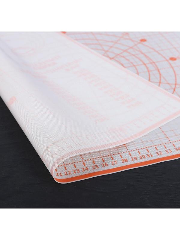 Силиконовый коврик с разлиновкой армированный, 50×40 см