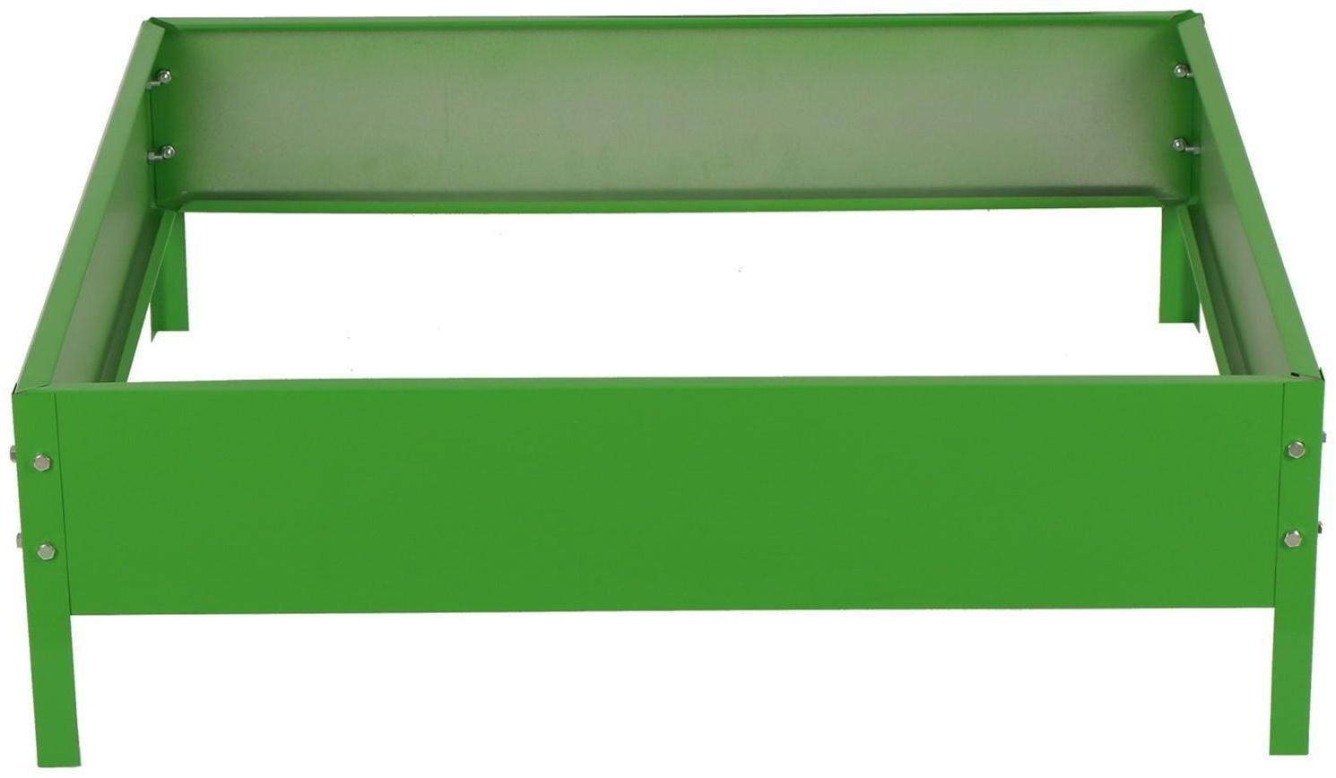 Клумба оцинкованная, 80 × 80 × 15 см, зелёная, Greengo