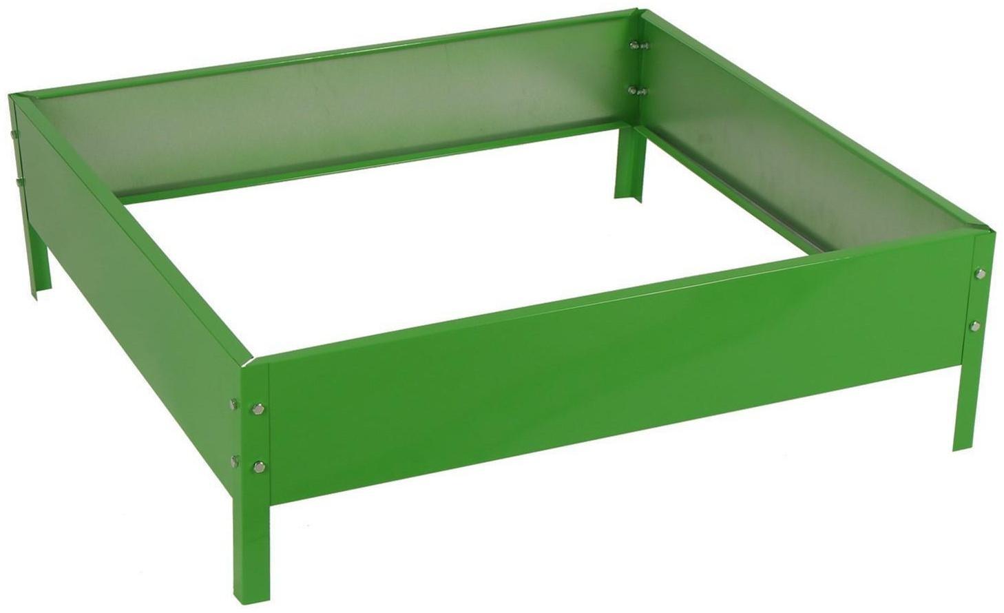 Клумба оцинкованная, 80 × 80 × 15 см, зелёная, Greengo