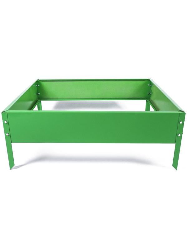 Клумба оцинкованная, 80 × 80 × 15 см, зелёная, Greengo