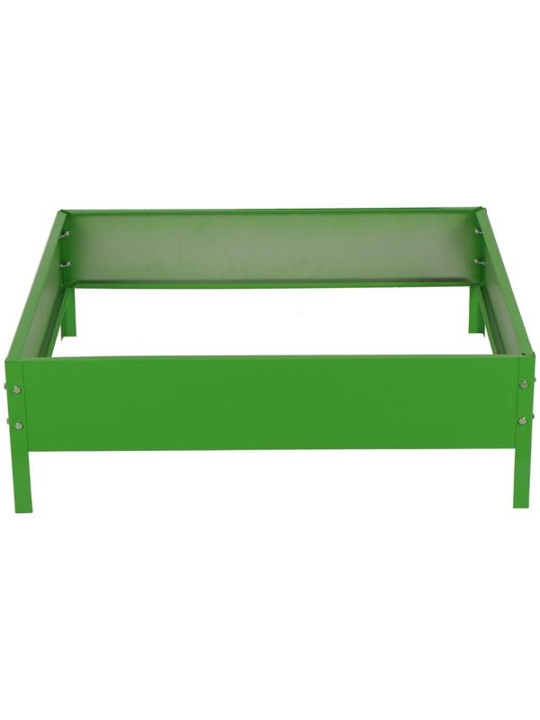 Клумба оцинкованная, 80 × 80 × 15 см, зелёная, Greengo