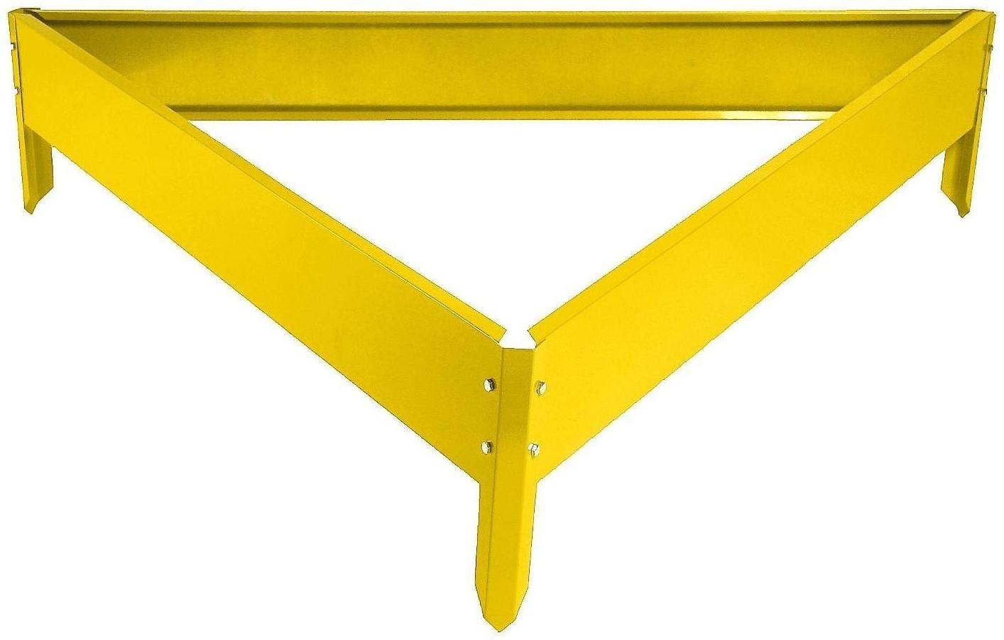 Клумба оцинкованная, 50 × 15 см, жёлтая, «Терция», Greengo