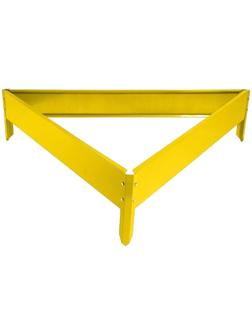 Клумба оцинкованная, 50 × 15 см, жёлтая, «Терция», Greengo