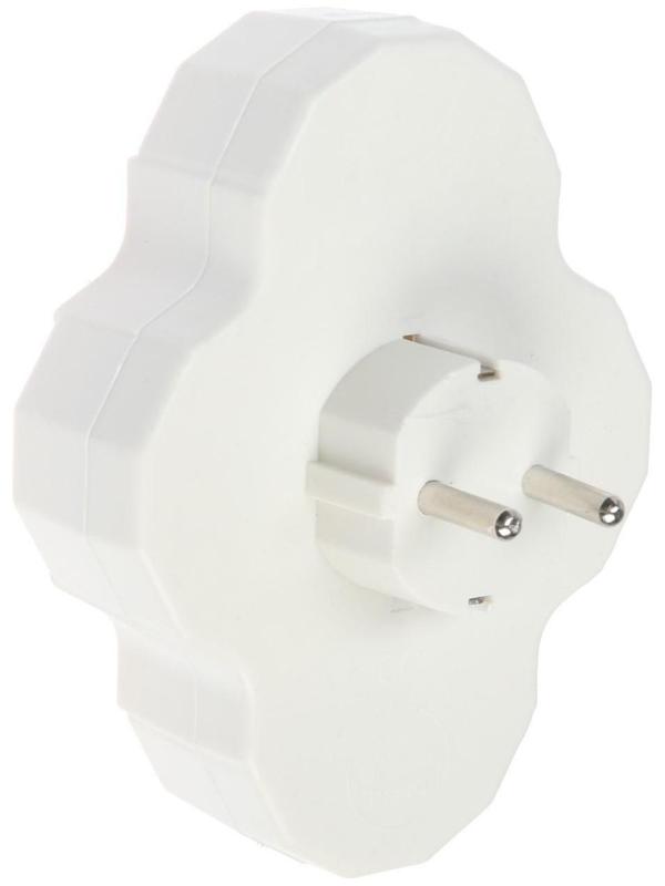 Разветвитель, 4 розетки, 16А, с з/к, белый