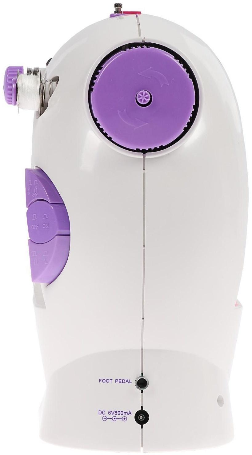 Швейная машинка Luazon LSH-03, 6 Вт, полуавтомат, 2 скорости, 4xАА или 220 В, белая