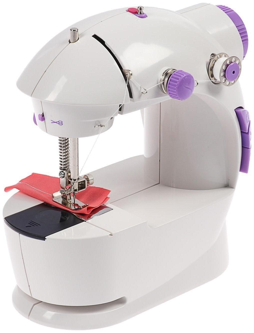 Швейная машинка Luazon LSH-03, 6 Вт, полуавтомат, 2 скорости, 4xАА или 220 В, белая