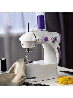 Швейная машинка Luazon LSH-03, 6 Вт, полуавтомат, 2 скорости, 4xАА или 220 В, белая