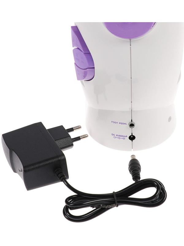 Швейная машинка Luazon LSH-03, 6 Вт, полуавтомат, 2 скорости, 4xАА или 220 В, белая