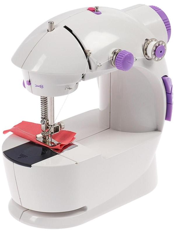Швейная машинка Luazon LSH-03, 6 Вт, полуавтомат, 2 скорости, 4xАА или 220 В, белая