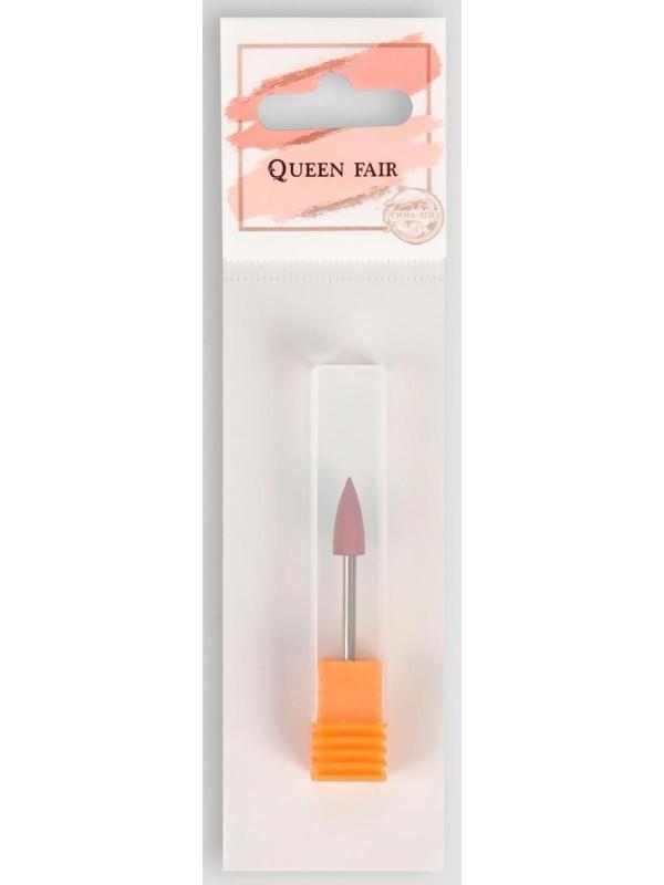 Фреза силиконовая для полировки, средняя, 5 × 13 мм, в пластиковом футляре, цвет розовый