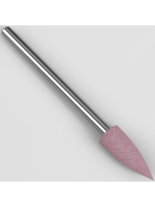 Фреза силиконовая для полировки, средняя, 5 × 13 мм, в пластиковом футляре, цвет розовый