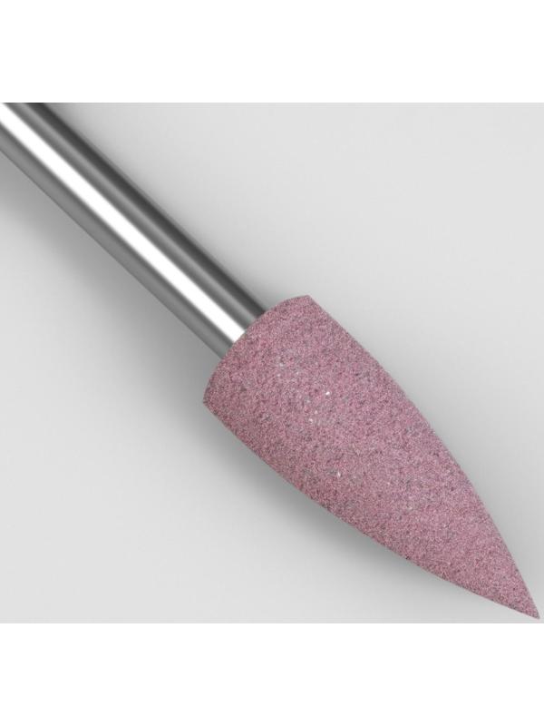 Фреза силиконовая для полировки, средняя, 5 × 13 мм, в пластиковом футляре, цвет розовый