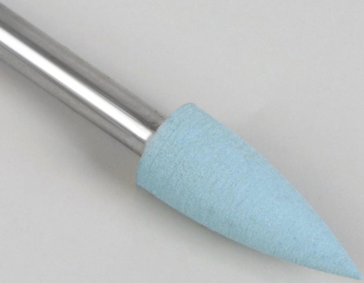 Фреза силиконовая для полировки, мягкая, 5 × 13 мм, в пластиковом футляре, цвет голубой