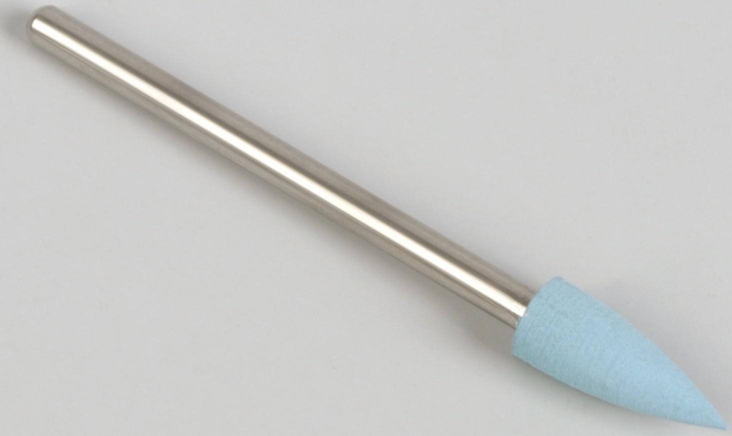 Фреза силиконовая для полировки, мягкая, 5 × 13 мм, в пластиковом футляре, цвет голубой