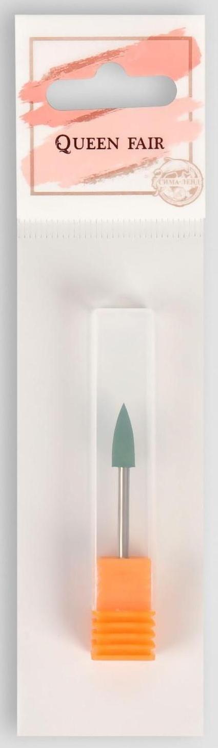 Фреза силиконовая для полировки, жёсткая, 5 × 13 мм, в пластиковом футляре, цвет зелёный