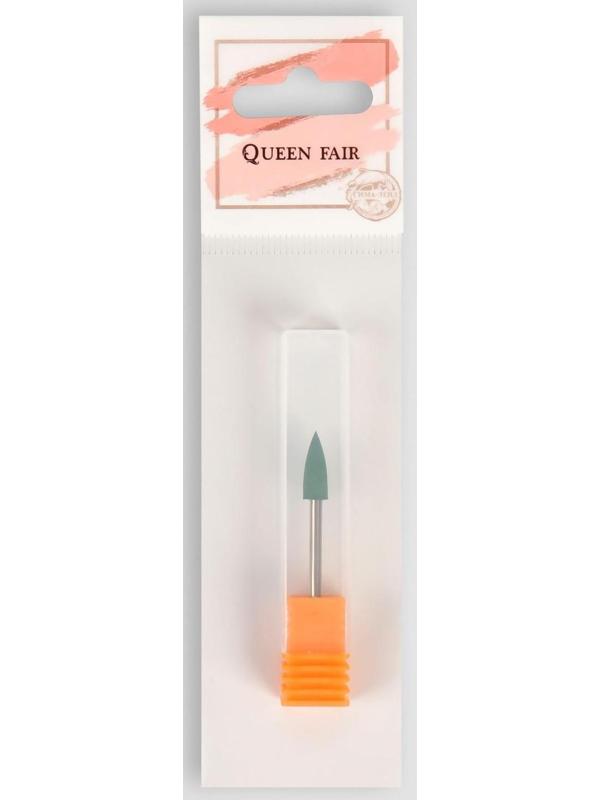 Фреза силиконовая для полировки, жёсткая, 5 × 13 мм, в пластиковом футляре, цвет зелёный