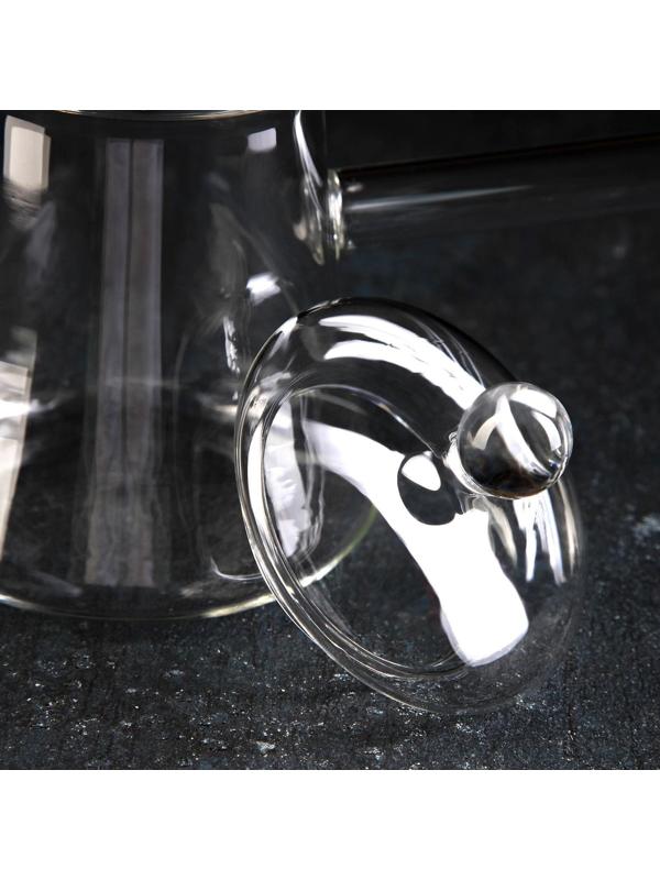 Турка стеклянная с крышкой «Арабика», 350 мл, 19×8,5×14 см