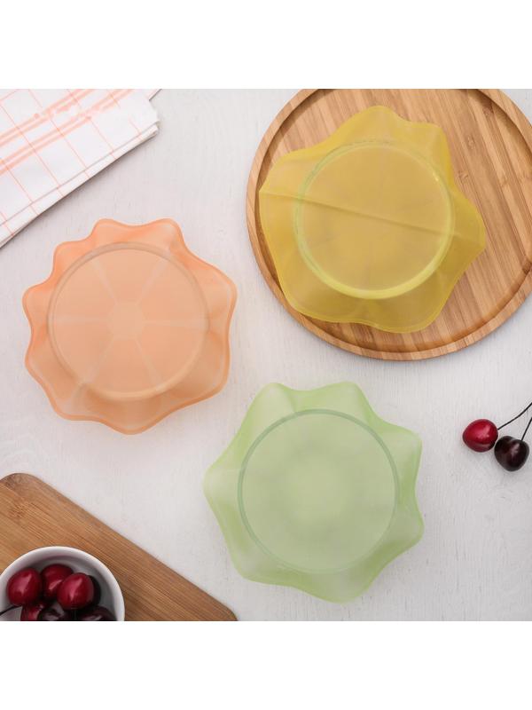 Крышка силиконовая для хранения продуктов «Цитрус», 18 см, цвет МИКС