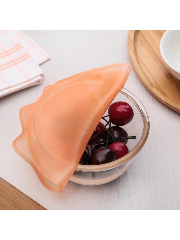 Крышка силиконовая для хранения продуктов «Цитрус», 18 см, цвет МИКС