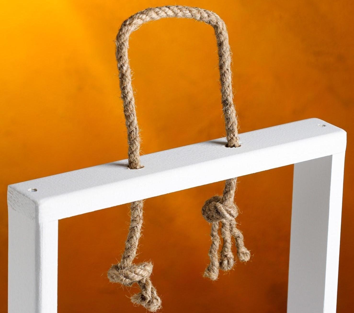 Кашпо деревянное 26×5×40 см с 5 колбами 15 см 