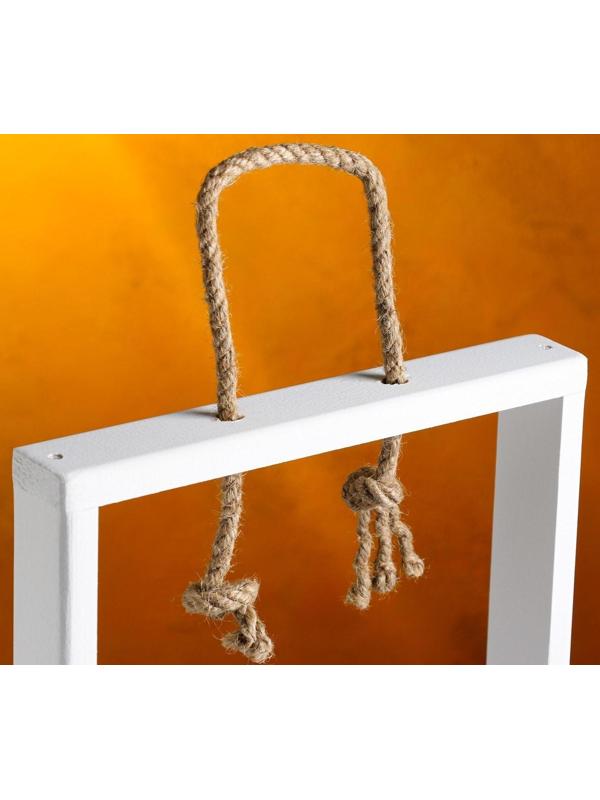 Кашпо деревянное 26×5×40 см с 5 колбами 15 см 