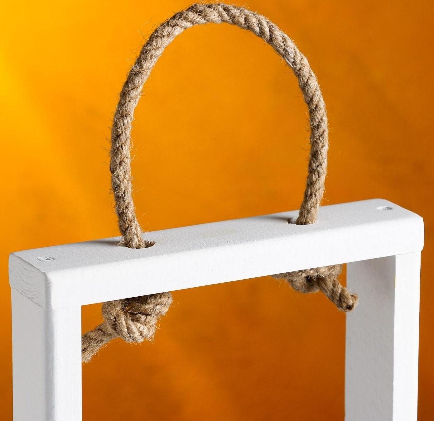 Кашпо деревянное 18×5×40 см с 3 колбами 15 см 