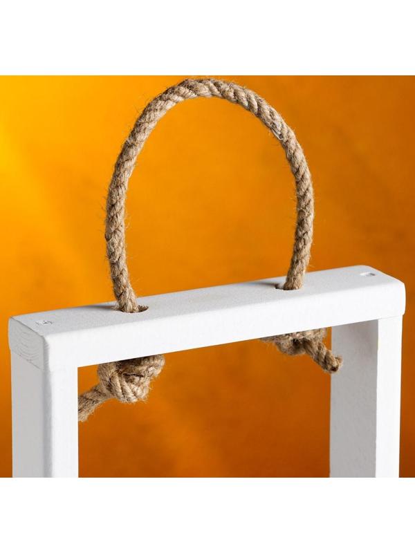 Кашпо деревянное 18×5×40 см с 3 колбами 15 см 