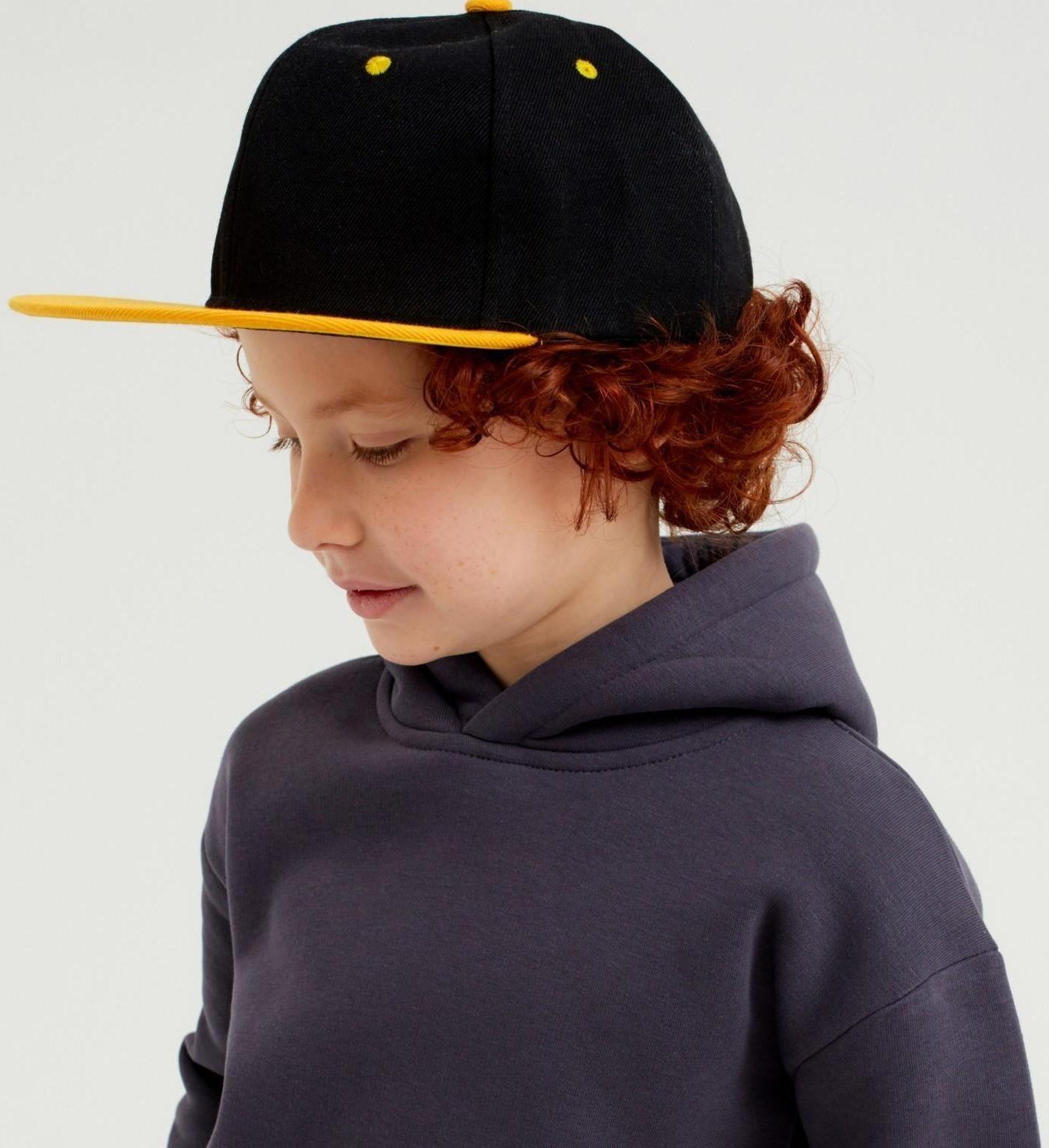 Бейсболка с прямым козырьком для мальчика MINAKU, размер 56, цвет чёрный/жёлтый