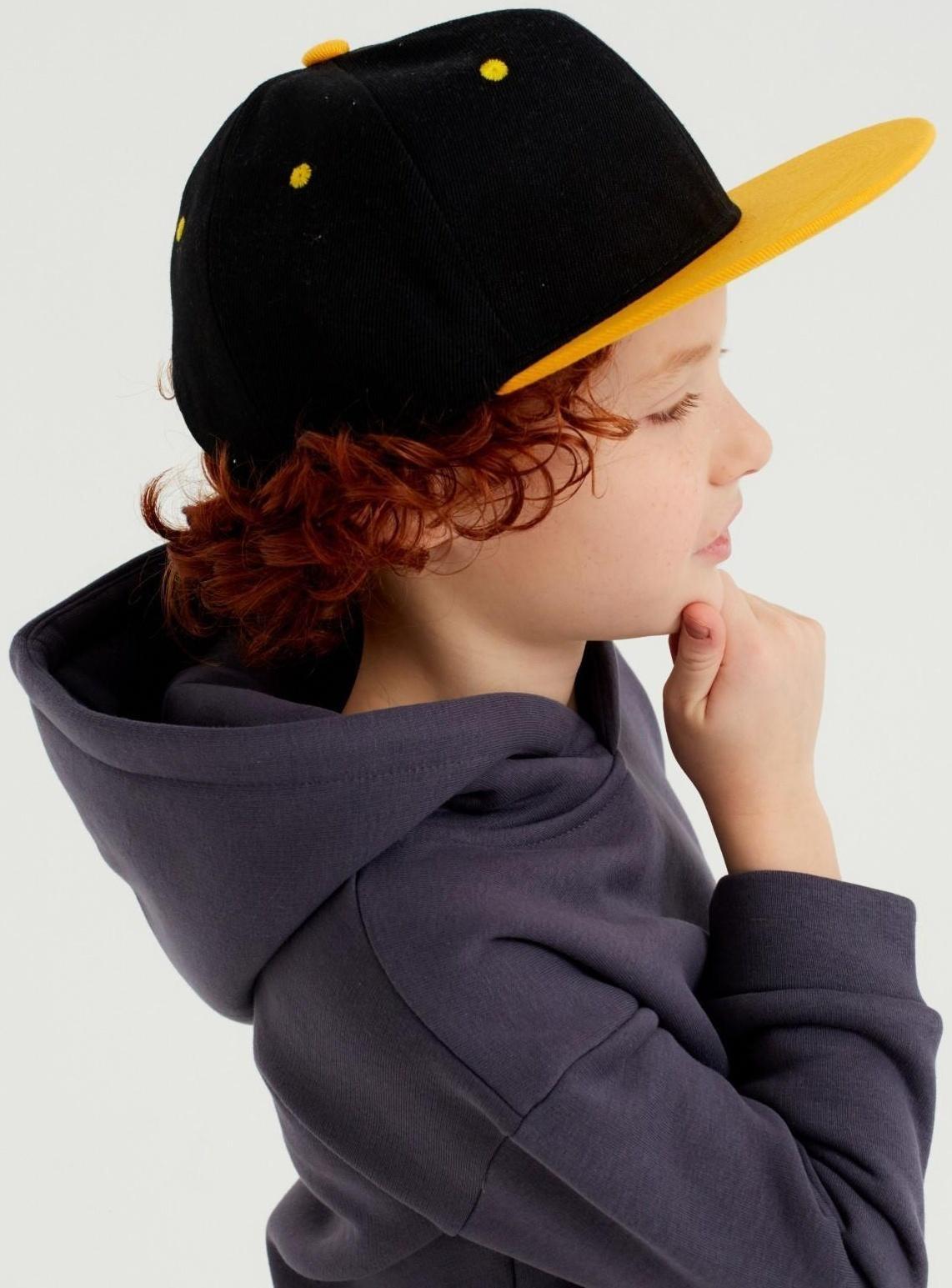 Бейсболка с прямым козырьком для мальчика MINAKU, размер 56, цвет чёрный/жёлтый