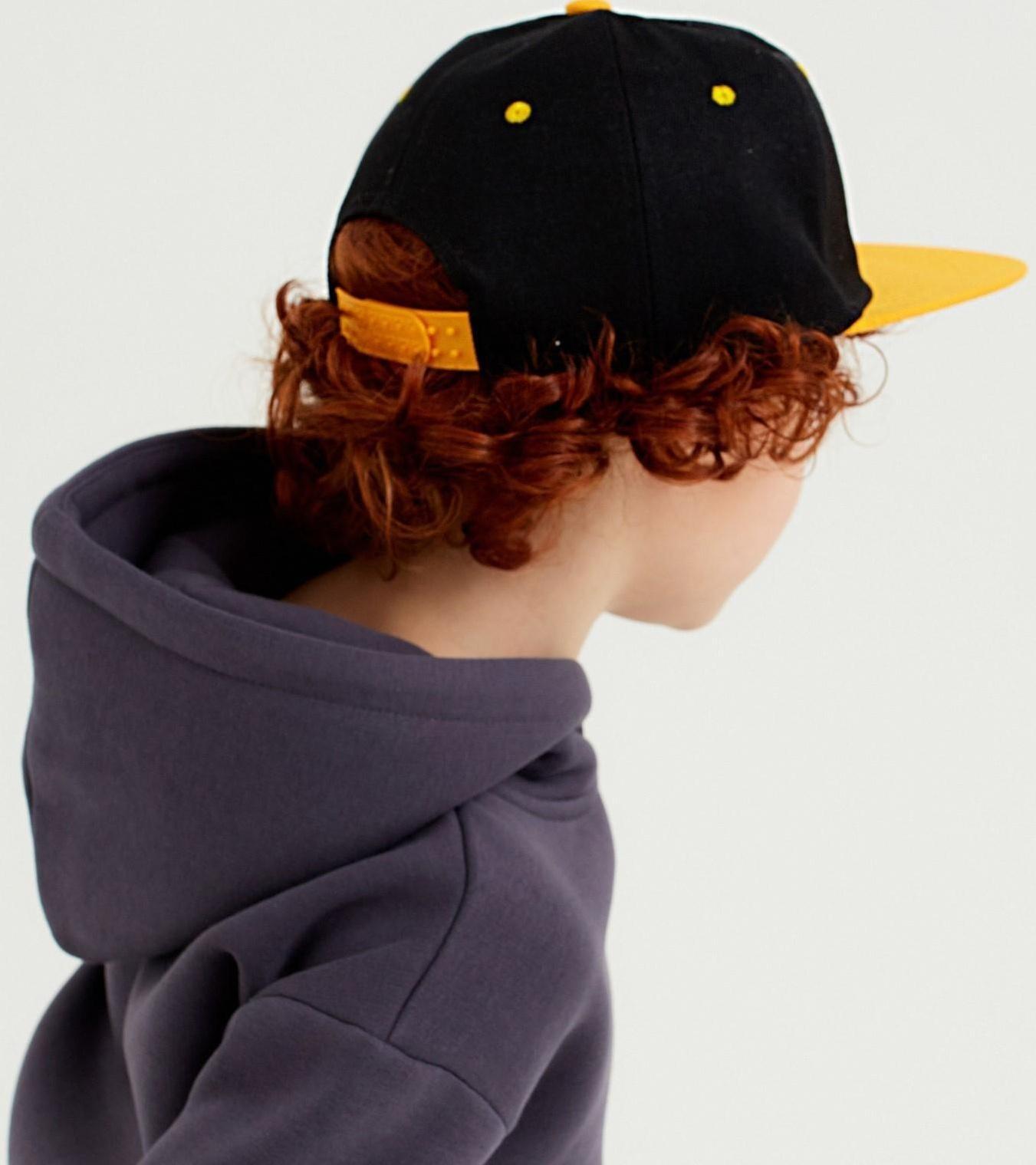 Бейсболка с прямым козырьком для мальчика MINAKU, размер 56, цвет чёрный/жёлтый