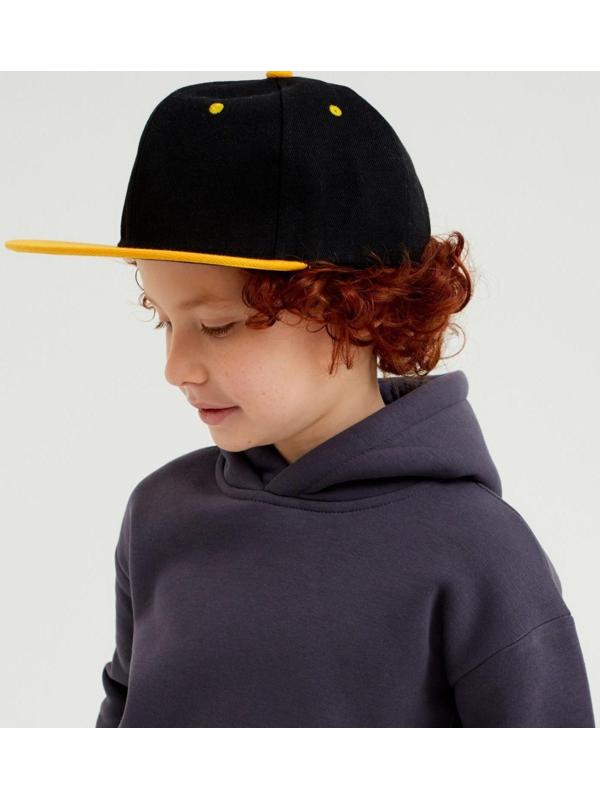 Бейсболка с прямым козырьком для мальчика MINAKU, размер 56, цвет чёрный/жёлтый