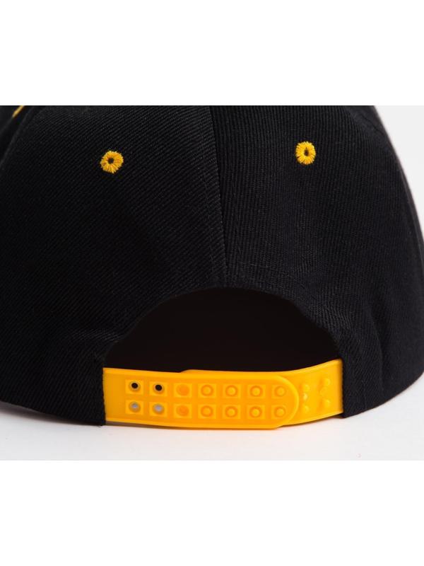 Бейсболка с прямым козырьком для мальчика MINAKU, размер 56, цвет чёрный/жёлтый
