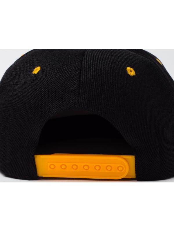 Бейсболка с прямым козырьком для мальчика MINAKU, размер 56, цвет чёрный/жёлтый