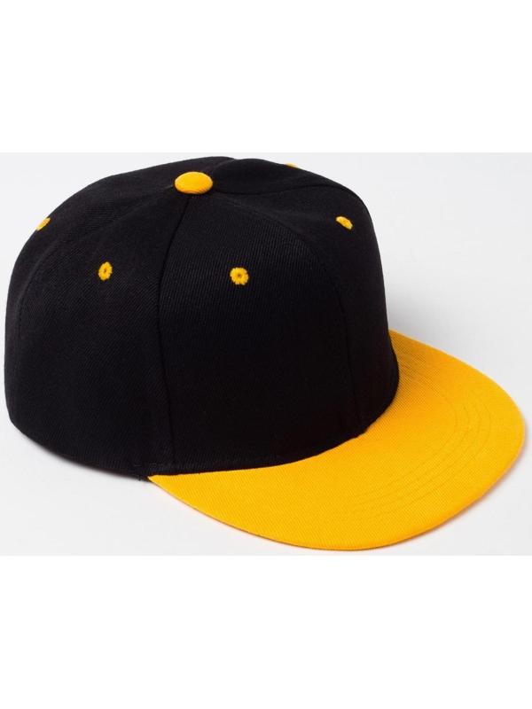 Бейсболка с прямым козырьком для мальчика MINAKU, размер 56, цвет чёрный/жёлтый