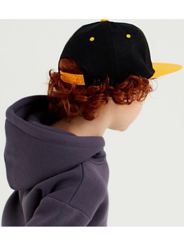 Бейсболка с прямым козырьком для мальчика MINAKU, размер 56, цвет чёрный/жёлтый