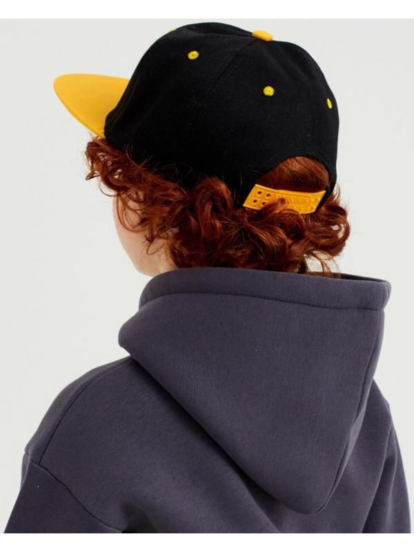 Бейсболка с прямым козырьком для мальчика MINAKU, размер 56, цвет чёрный/жёлтый