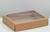 Коробка сборная без печати крышка-дно бурая с окном 29 х 23,5 х 6 см