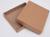 Коробка сборная без печати крышка-дно бурая без окна 37 х 32 х 7 см