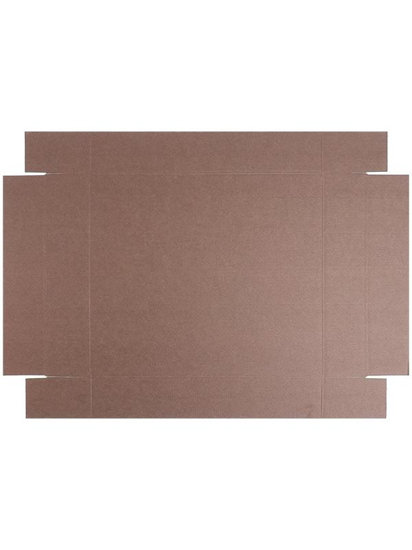 Коробка сборная без печати крышка-дно бурая без окна 37 х 32 х 7 см