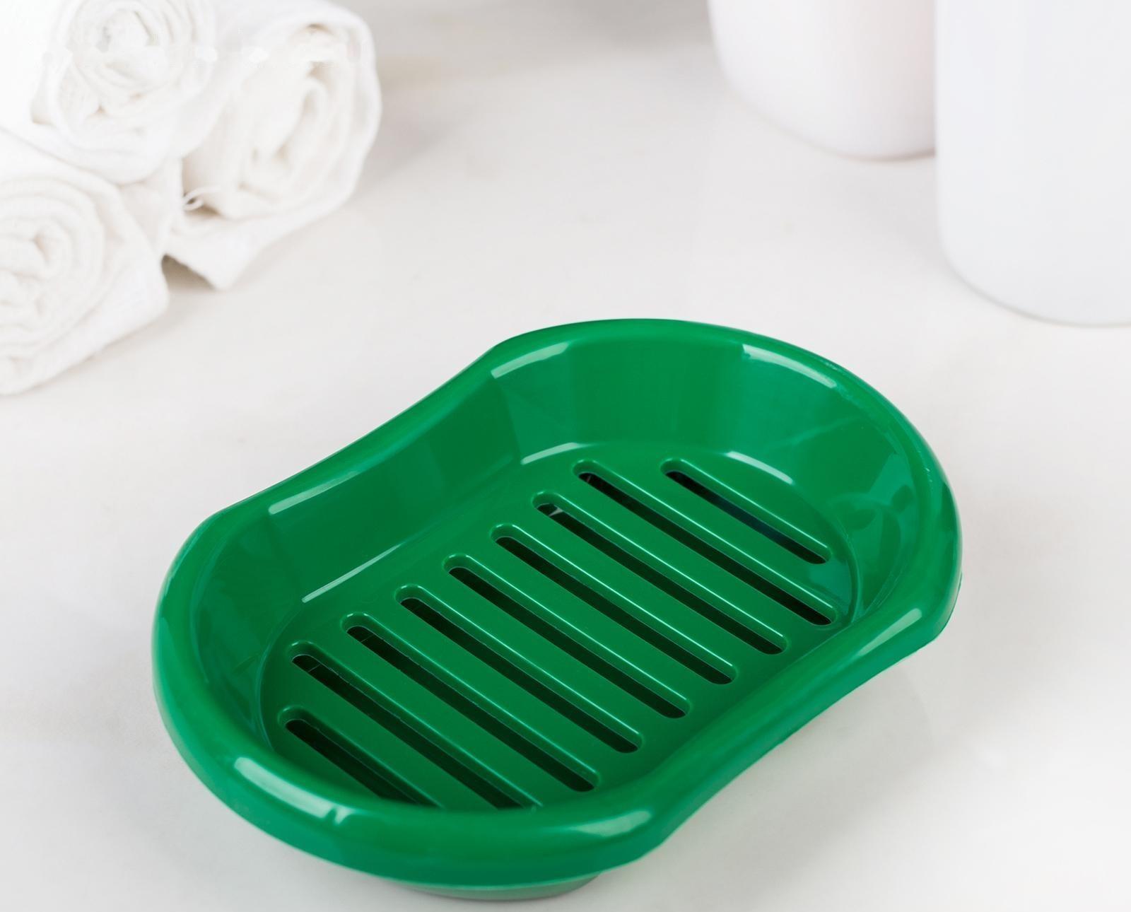 Мыльница с решёткой «Эконом», 13×9×3 см, цвет МИКС