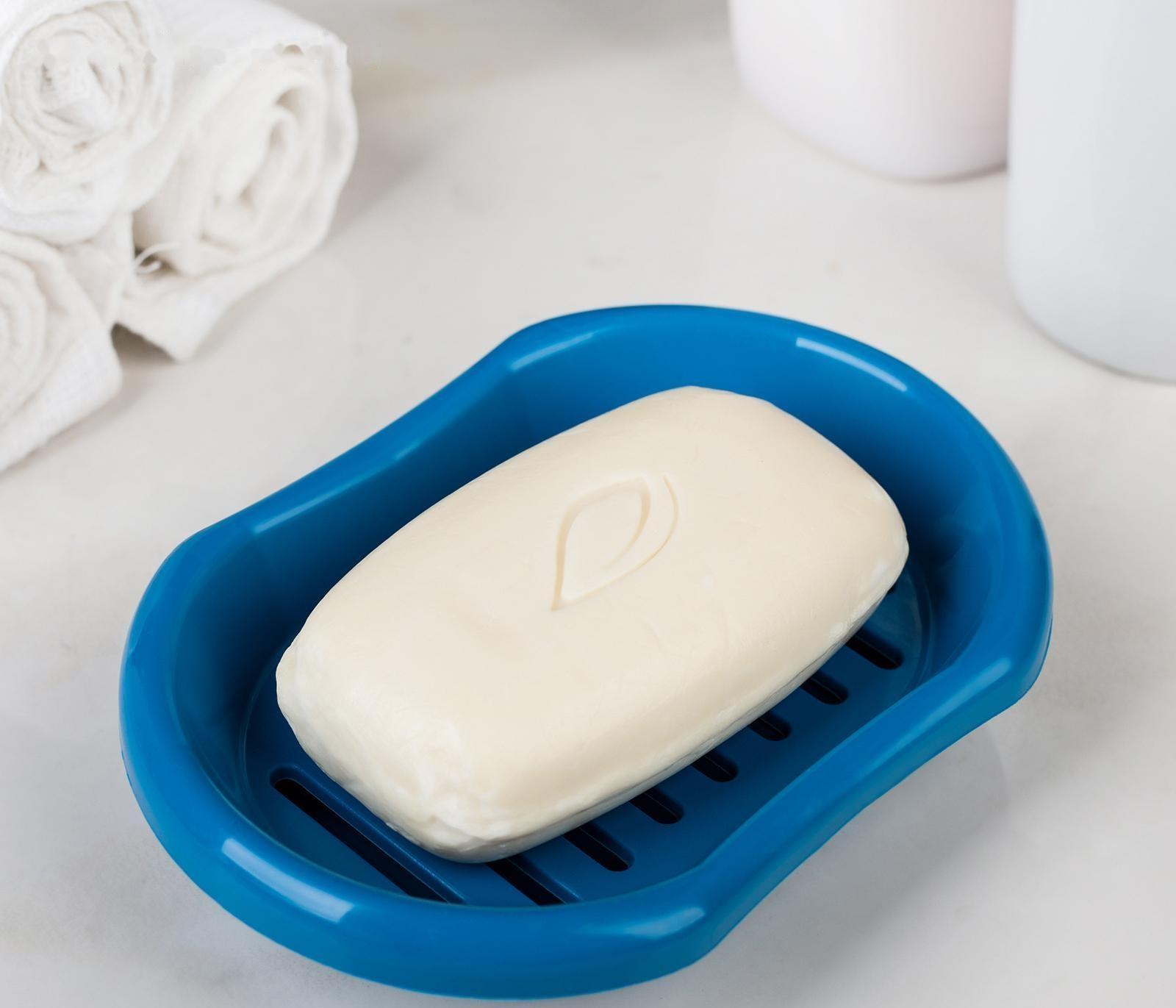 Мыльница с решёткой «Эконом», 13×9×3 см, цвет МИКС