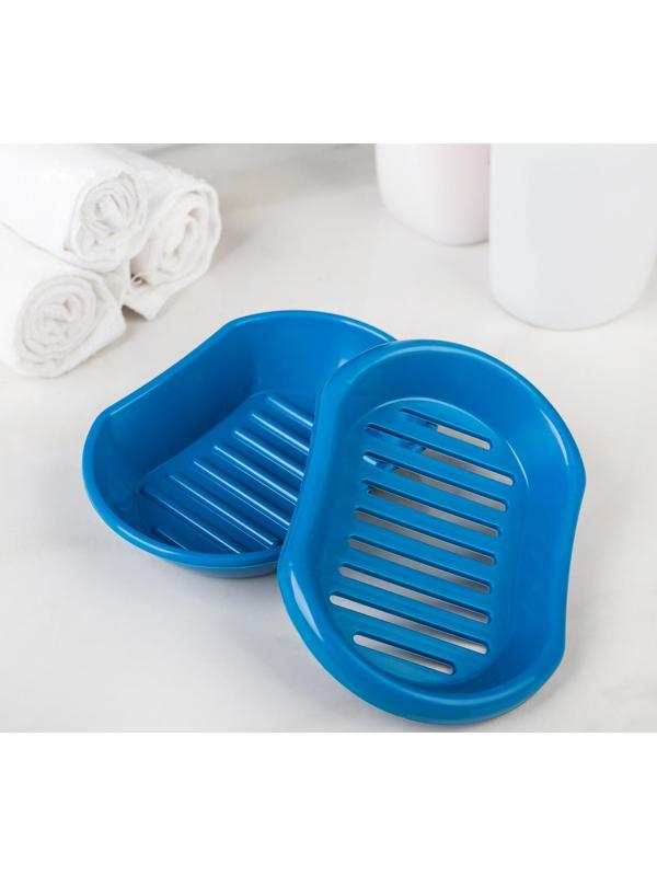 Мыльница с решёткой «Эконом», 13×9×3 см, цвет МИКС