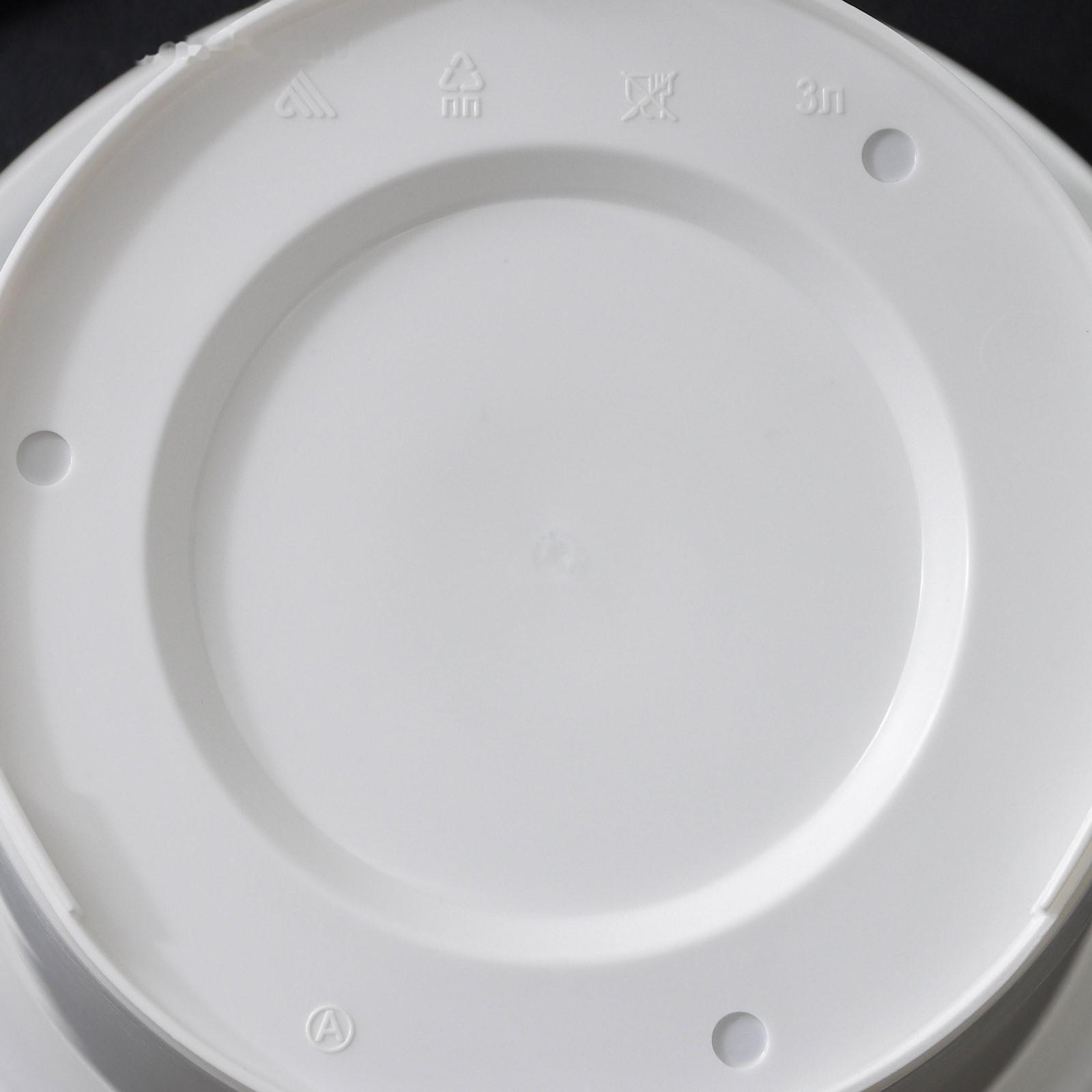 Горшок с поддоном «Эконом», 3 л, цвет белый