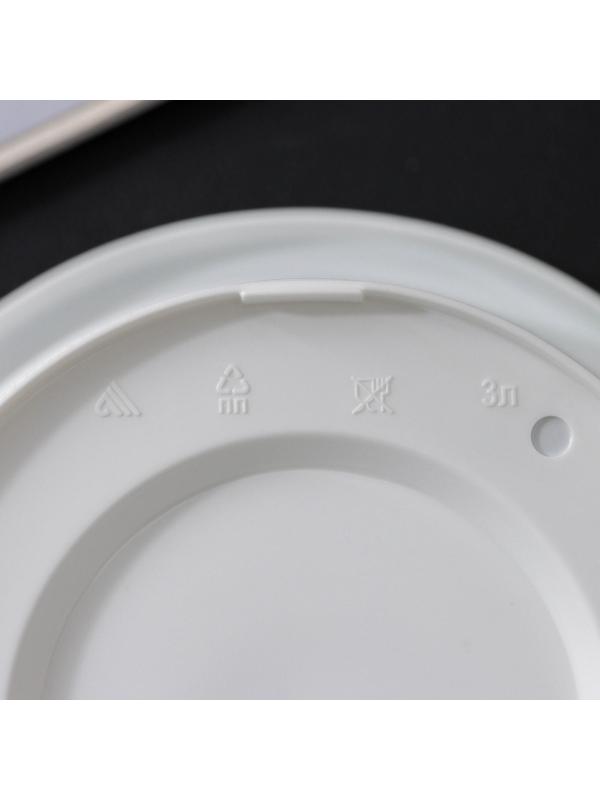 Горшок с поддоном «Эконом», 3 л, цвет белый