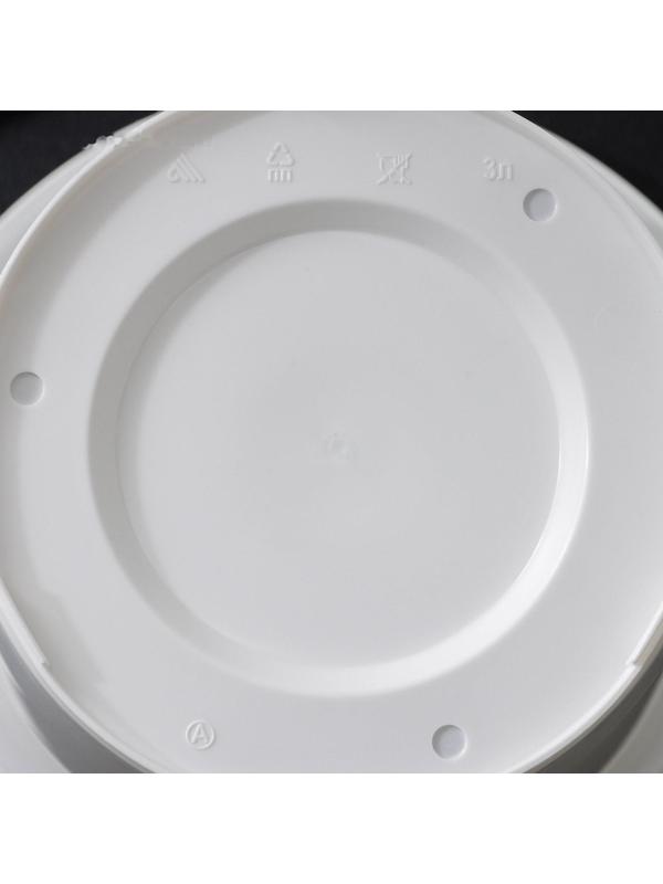 Горшок с поддоном «Эконом», 3 л, цвет белый