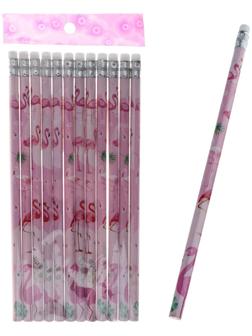 Карандаш чёрнографитный с ластиком 