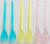 Вилки пластиковые, набор 6 шт., цвета МИКС