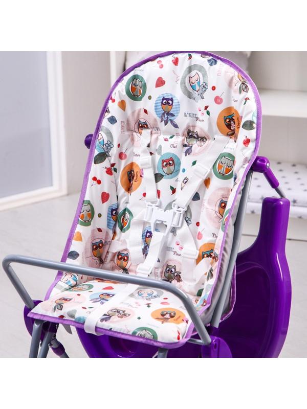 Стульчик для кормления Selby 152 «Совы», цвет фиолетовый